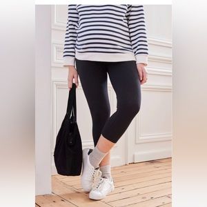 Maternity Motherhood Cropped Sport Legging black